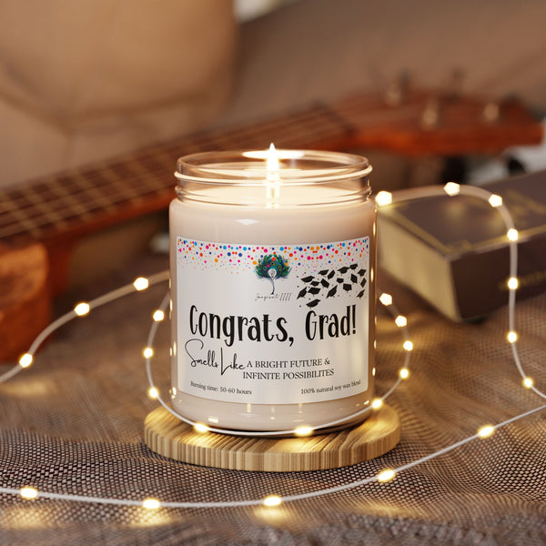 Congrats, Grad! Smells Like A Bright Future and Infinite Possibilities Imaginate 1111 Soy Candle - 9oz Scented Candle for Gifts, Relaxation & Celebrations