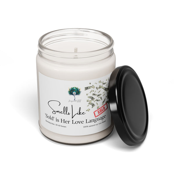Smells Like Sold Is Her Love Language Imaginate 1111 Soy Candle - 9oz Scented Candle for Gifts, Relaxation & Celebrations