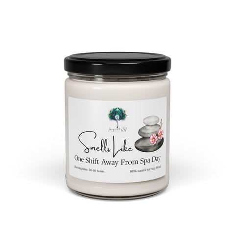 Smells Like One Shift Away From Spa Day Imaginate 1111 Soy Candle - 9oz Scented Candle for Gifts, Relaxation & Celebrations