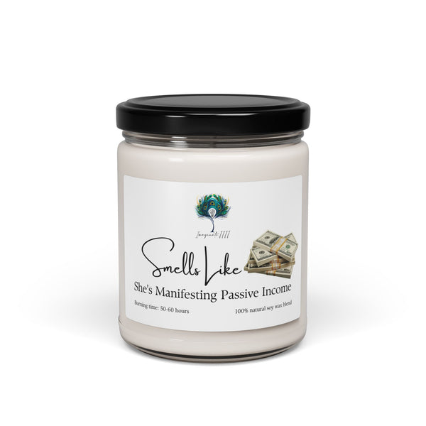 Smells Like She's Manifesting Passive Income Soy Candle - 9oz Scented Candle for Gifts, Relaxation & Celebrations Imaginate 1111