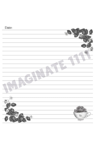 Imaginate 1111 Strawberry Tea Time Pink Plaid Ifeanyi C. Oshun Chunkies(tm) Notebook | Composition Book College Ruled 8.5" x 11" 150 Pages Paperback